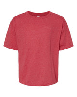 M&O Youth Gold Soft Touch T-Shirt. 4850 - Heather Red