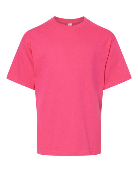 M&O Youth Gold Soft Touch T-Shirt. 4850 - Heliconia