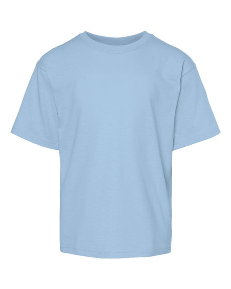 M&O Youth Gold Soft Touch T-Shirt. 4850 - Light Blue