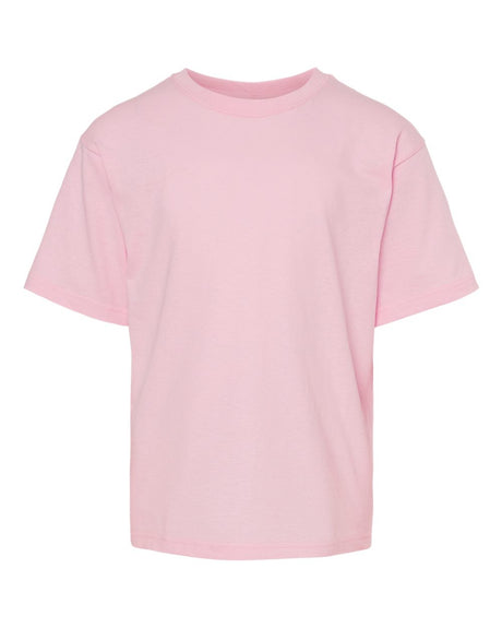 M&O Youth Gold Soft Touch T-Shirt. 4850 - Light Pink