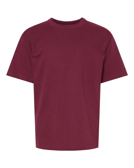 M&O Youth Gold Soft Touch T-Shirt. 4850 - Maroon