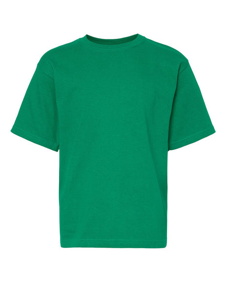 M&O Youth Gold Soft Touch T-Shirt. 4850 - Fine Kelly Green