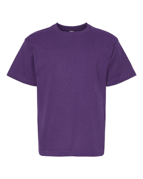 M&O Youth Gold Soft Touch T-Shirt. 4850 - Purple
