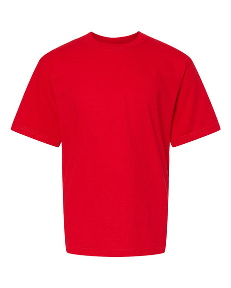 M&O Youth Gold Soft Touch T-Shirt. 4850 - Deep Red