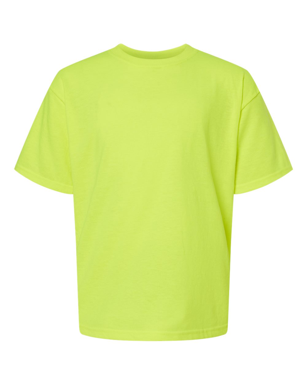 M&O Youth Gold Soft Touch T-Shirt. 4850 - Safety Green