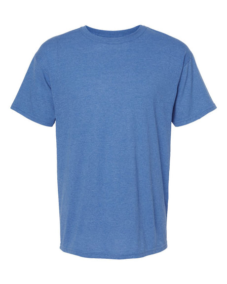 M&O Men's Gold Soft Touch T-Shirt. 4800 - Heather Royal