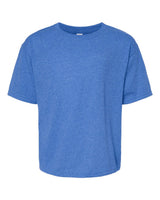M&O Youth Gold Soft Touch T-Shirt. 4850 - Heather Royal