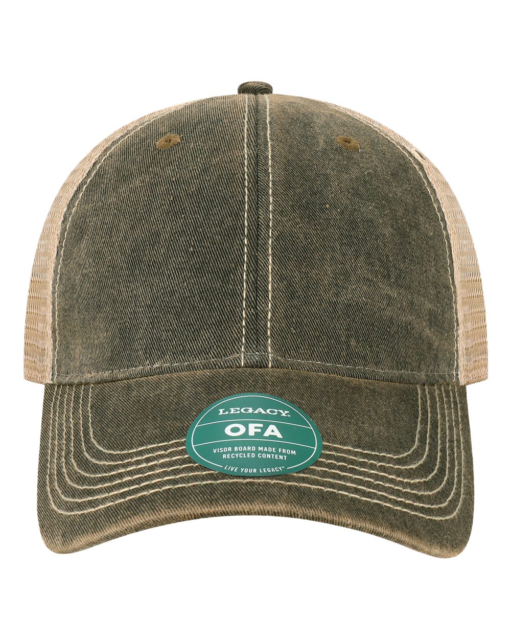 LEGACY Old Favorite Trucker Cap. OFA - Black/ Khaki