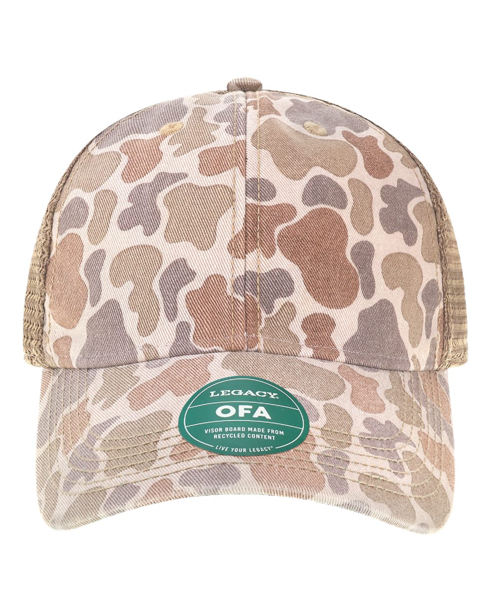 LEGACY Old Favorite Trucker Cap. OFA - Stone Duck Camo/ Java