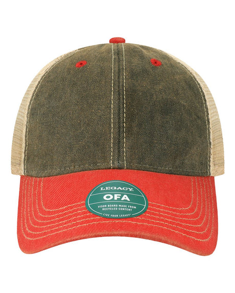 LEGACY Old Favorite Trucker Cap. OFA - Black/ Scarlet Red/ Khaki