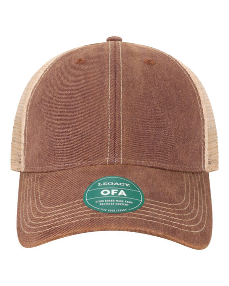 LEGACY Old Favorite Trucker Cap. OFA - Burgundy/ Khaki
