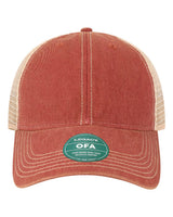 LEGACY Old Favorite Trucker Cap. OFA - Cardinal/ Khaki