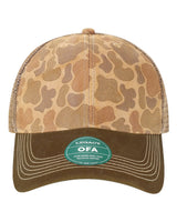 LEGACY Old Favorite Trucker Cap. OFA - Camel Duck Camo/ Java