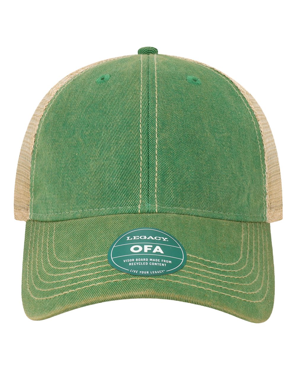 LEGACY Old Favorite Trucker Cap. OFA - Kelly Green/ Khaki