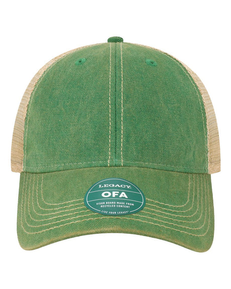 LEGACY Old Favorite Trucker Cap. OFA - Kelly Green/ Khaki
