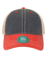 LEGACY Old Favorite Trucker Cap. OFA - Navy/ Scarlet Red/ Khaki