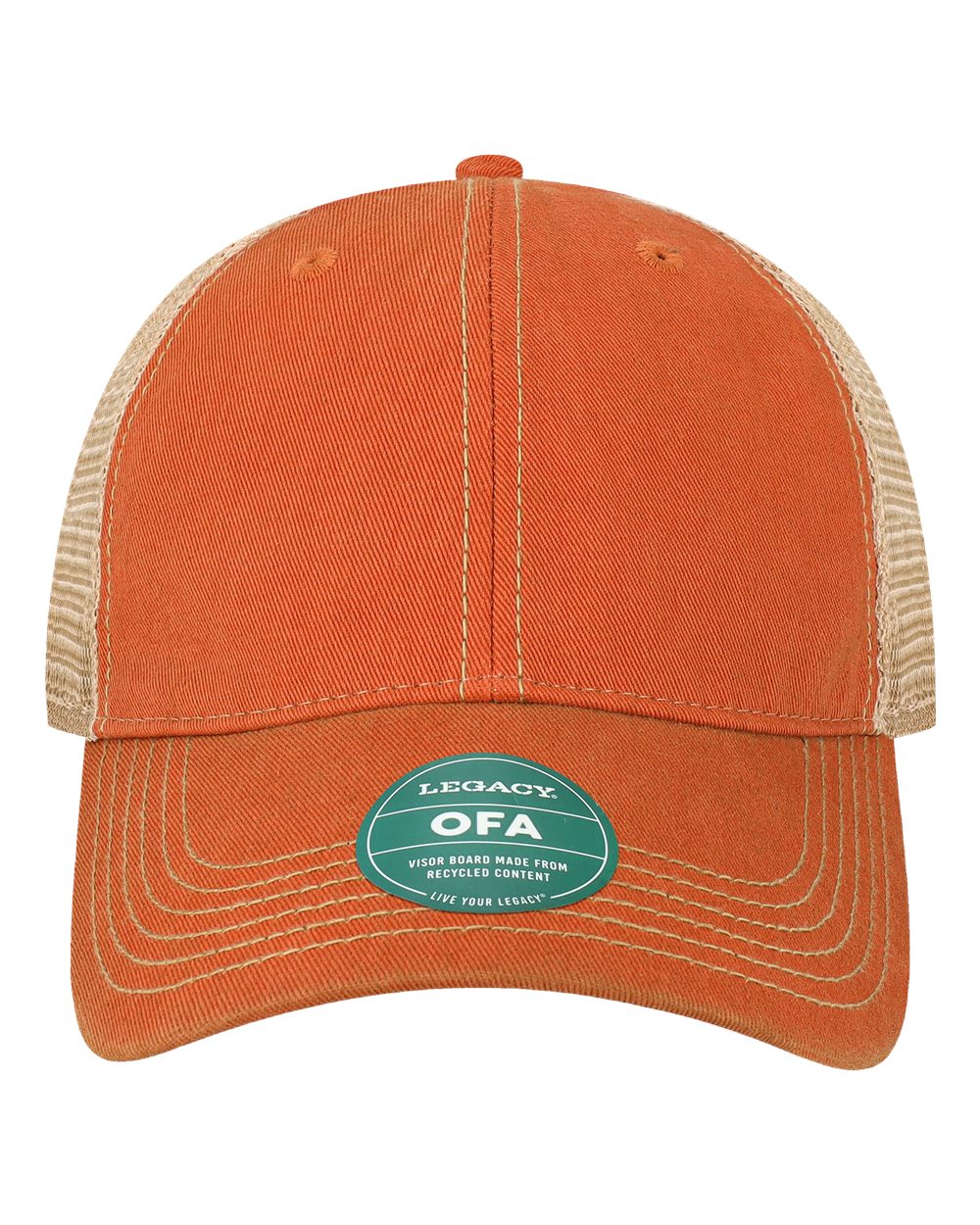 LEGACY Old Favorite Trucker Cap. OFA - Orange/ Khaki