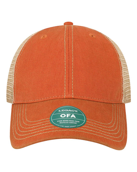LEGACY Old Favorite Trucker Cap. OFA - Orange/ Khaki