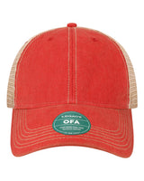 LEGACY Old Favorite Trucker Cap. OFA - Scarlet Red/ Khaki