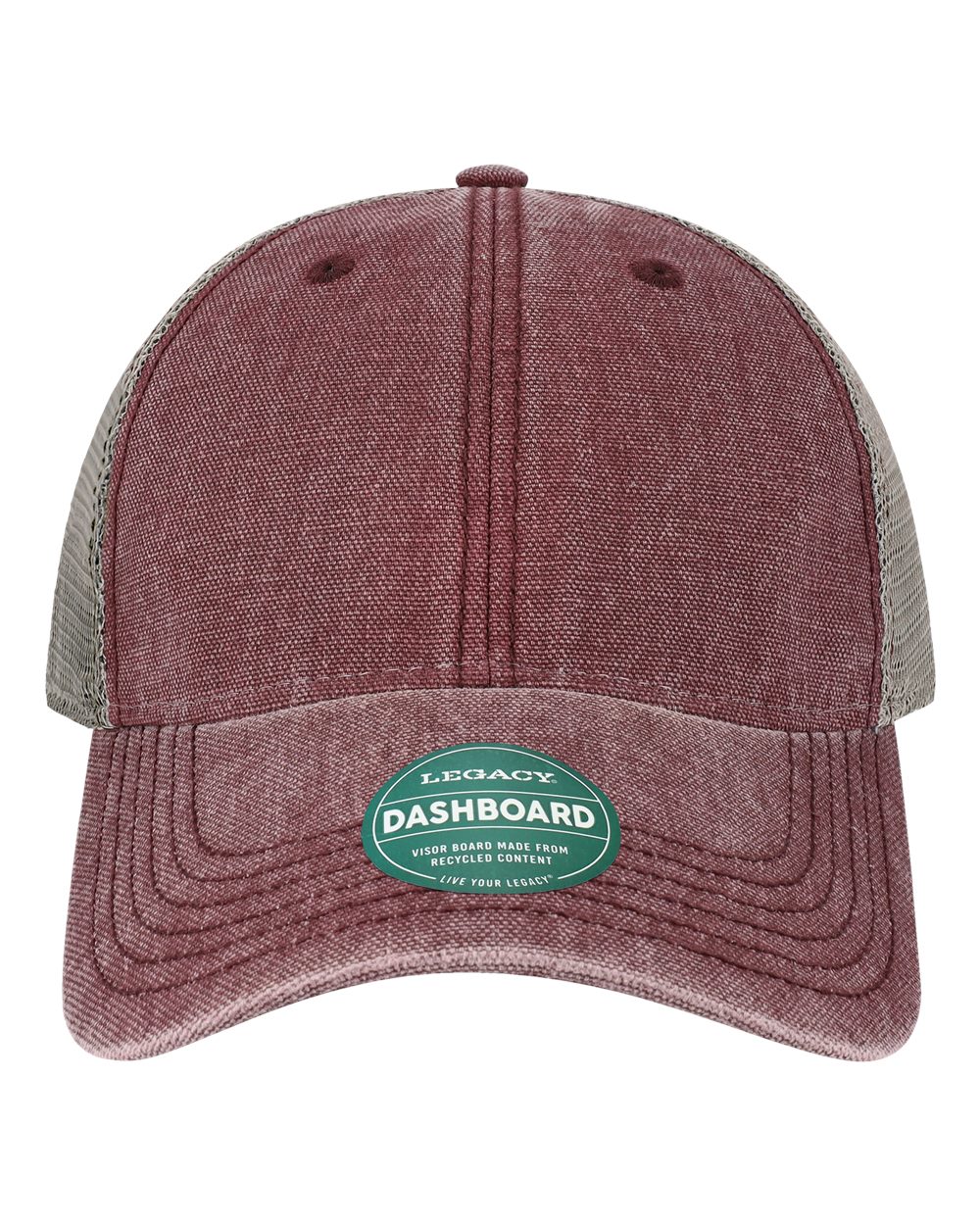 LEGACY Dashboard Trucker Cap. DTA - Burgundy/ Grey