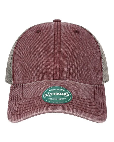 LEGACY Dashboard Trucker Cap. DTA - Burgundy/ Grey