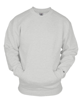 Badger Unisex Pocket Crewneck Sweatshirt. 1252 - Ash