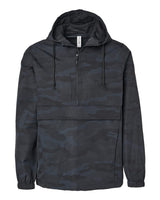 Independent Trading Co. Men's Nylon Anorak. EXP94NAW - Black Camo