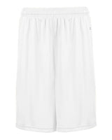 Badger Men's Pocketed 7" Shorts. 4127 - White