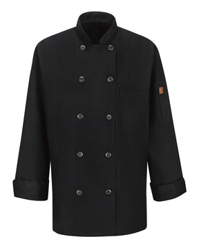 Chef Designs Women's Mimix™ Chef Coat with OilBlok. 041X - Black