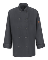 Chef Designs Women's Mimix™ Chef Coat with OilBlok. 041X - Charcoal