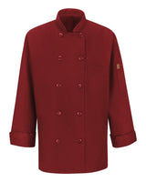 Chef Designs Women's Mimix™ Chef Coat with OilBlok. 041X - Fireball Red