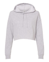 Independent Trading Co. Women’s Lightweight Crop Hooded Sweatshirt. AFX64CRP - Grey Heather