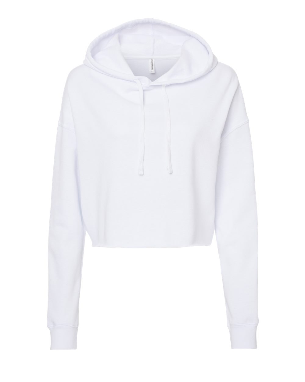 Independent Trading Co. Women’s Lightweight Crop Hooded Sweatshirt. AFX64CRP - White