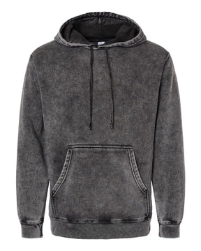 Independent Trading Co. Unisex Midweight Mineral Wash Hooded Sweatshirt. PRM4500MW - Black