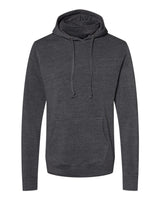 J. America Men's Gaiter Fleece Hooded Sweatshirt. 8879 - Black Heather