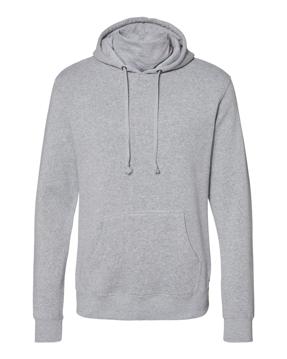 J. America Men's Gaiter Fleece Hooded Sweatshirt. 8879 - Grey Heather