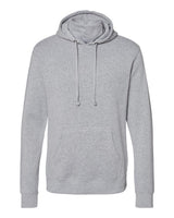 J. America Men's Gaiter Fleece Hooded Sweatshirt. 8879 - Grey Heather