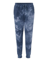 Independent Trading Co. Unisex Tie-Dyed Fleece Sweatpants. PRM50PTTD - Tie Dye Navy