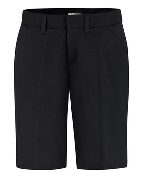 Dickies Women's Flat Front Shorts. FR22 - Black