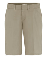 Dickies Women's Flat Front Shorts. FR22 - Desert Sand