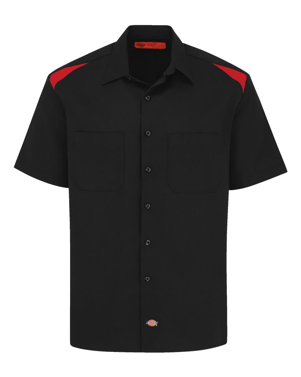Dickies Men's Tall Short Sleeve Performance Team Shirt. 05T - Black/ English Red