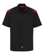 Dickies Men's Tall Short Sleeve Performance Team Shirt. 05T - Black/ English Red