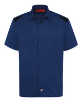 Dickies Men's Tall Short Sleeve Performance Team Shirt. 05T - Cobalt Blue/ Black