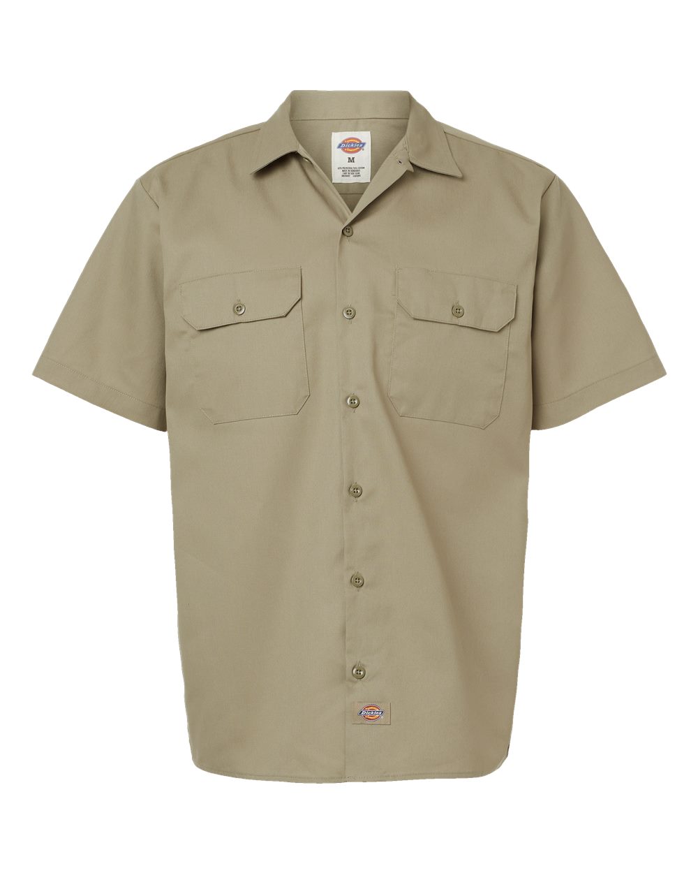 Dickies Men's Tall Short Sleeve Work Shirt. 2574T - Khaki