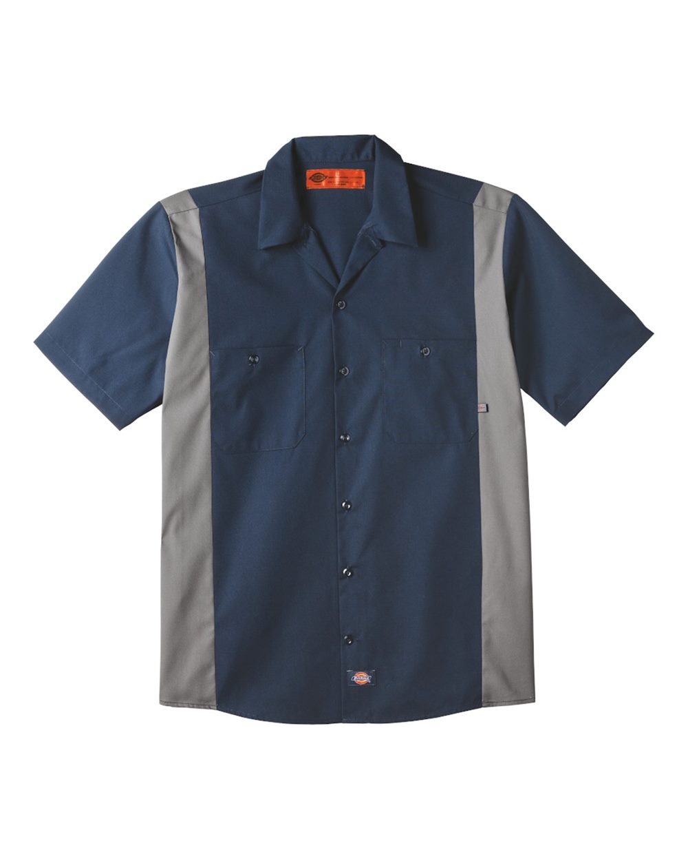 Dickies Men's Tall Industrial Colorblocked Short Sleeve Shirt. LS524T - Dark Navy/ Smoke