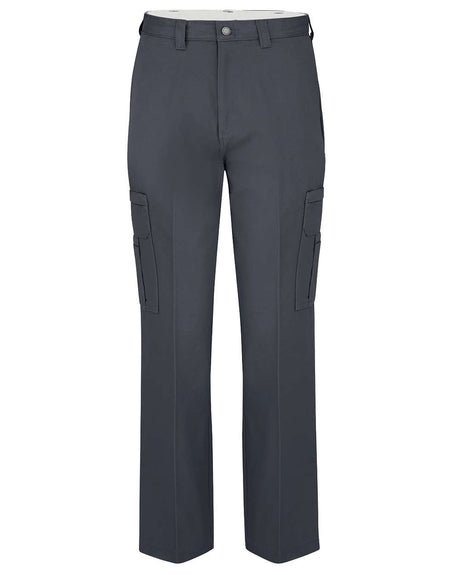 Dickies Men's Extended Sizes Industrial Cotton Cargo Pants. LP39EXT - Charcoal - 37 Unhemmed