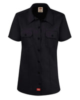Dickies Women's Short Sleeve Work Shirt. FS57 - Black