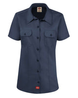 Dickies Women's Short Sleeve Work Shirt. FS57 - Dark Navy