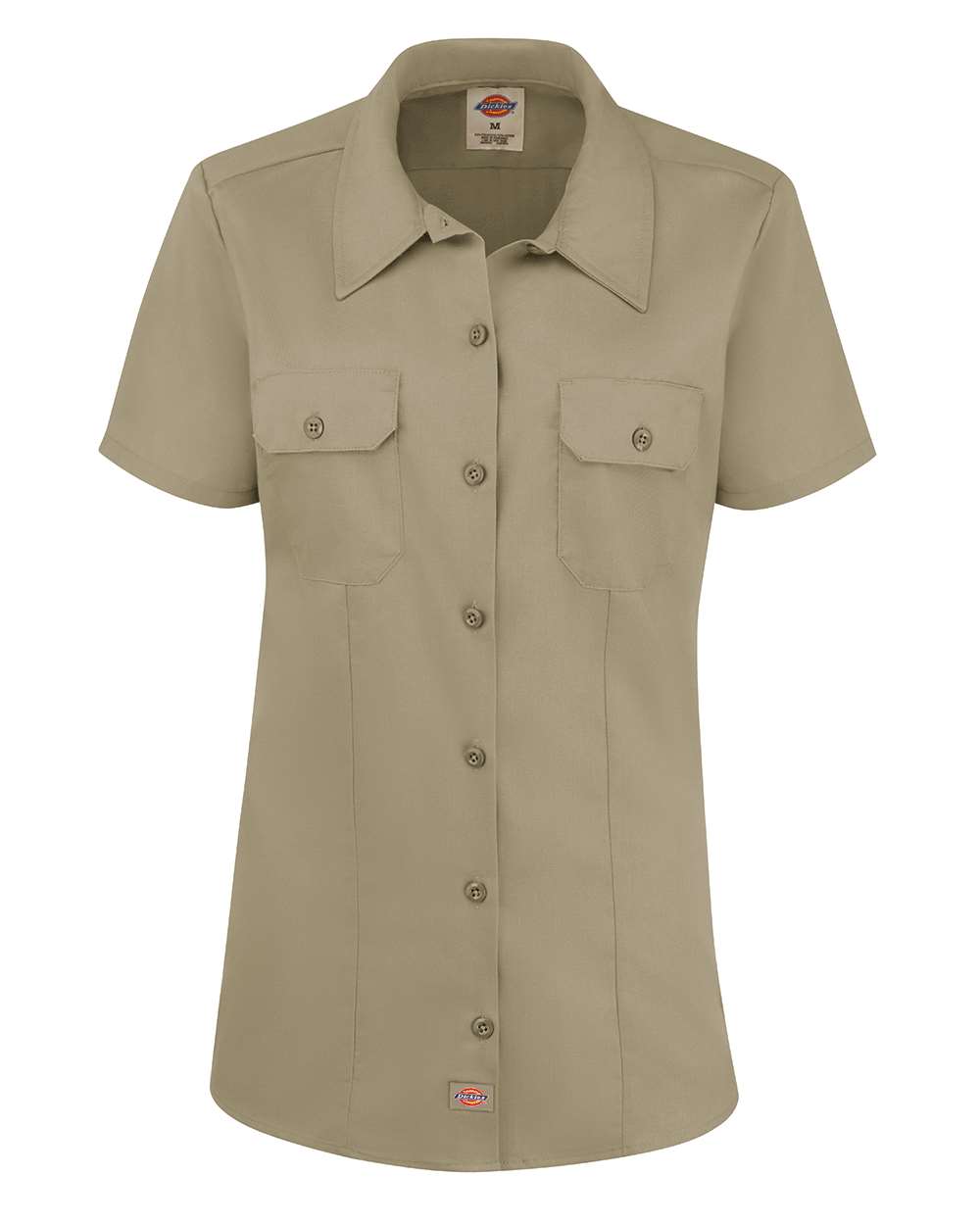 Dickies Women's Short Sleeve Work Shirt. FS57 - Khaki