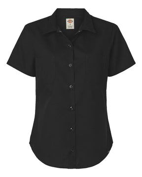 Dickies Women's Industrial Short Sleeve Work Shirt. 5350 - Black